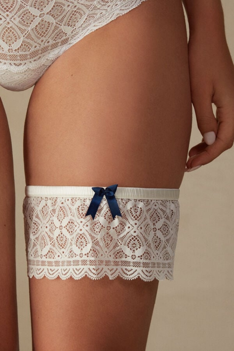 Intimissimi Blonder Garter Hvide | DKJVR78749